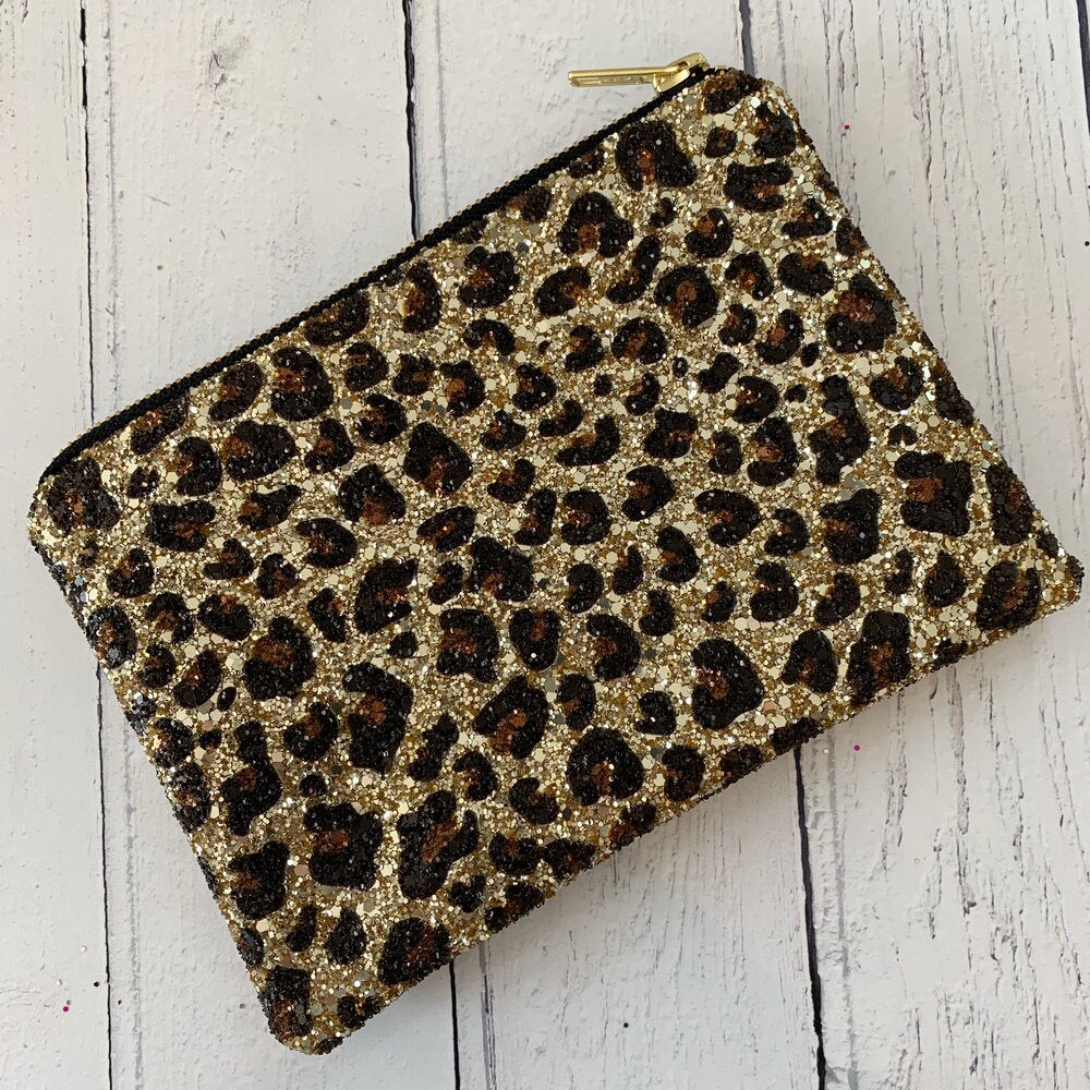 Leopard Gold Clutch